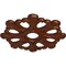 Ekena Millwork Angel Medallion (Canopies up to 4 3/8"), 20 7/8"OD x 3 5/8"ID x 1"P, Burnished Mahogany Crackle CM20ANBMC - alternate 2